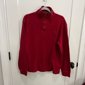 Mens Polo quarter zip size large